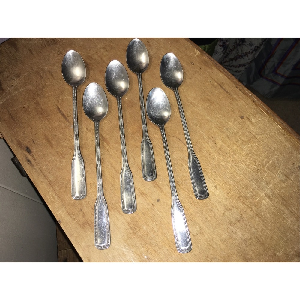 Vintage Salem stainless 6 iced tea spoons